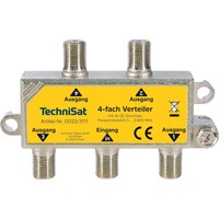 TechniSat 0022/3111 cavo splitter o combinatori Splitter per cavo Argento argento, Splitter per cavo, 75 Ω, 5 - 2400 MHz, Argento, Femmina, 85 mm