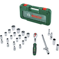 Bosch Set cricchetto 1/2" con chiavi a bussola, 26 pezzi, chiave combinata   verde