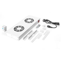 Digitus Unità di ventilazione sul soffitto per un'installazione variabile da 483 mm (19"), Modulo fan grigio, Grigio, 2 ventola(e), 276 m³/h, Turchia, 2 kg, 515 mm
