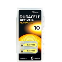 Duracell EasyTab per apparecchi acustici 10 Batteria monouso, Zinco-aria, 1,45 V, 6 pz, 100 mAh, 4 anno/i