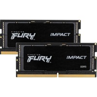 Kingston FURY FURY Impact memoria 32 GB 2 x 16 GB DDR5 4800 MHz Nero, 32 GB, 2 x 16 GB, DDR5, 4800 MHz, 262-pin SO-DIMM