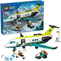 LEGO City Aereo ambulanza di emergenza, Giochi di costruzione Set da costruzione, 6 anno/i, Plastica, 403 pz, 714 g