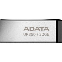 ADATA UR350 unità flash USB 32 GB USB tipo A 3.2 Gen 1 (3.1 Gen 1) Nero, Chiavetta USB nichel/Nero, 32 GB, USB tipo A, 3.2 Gen 1 (3.1 Gen 1), 100 MB/s, Cuffia, Nero
