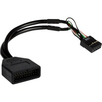 Inter-Tech 88885217 cavo USB 0,15 m Nero, Adattatore Nero, 0,15 m, Nero