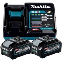 Makita Power Source Kit Li 40V 2,5Ah, Caricabatterie Nero/Blu
