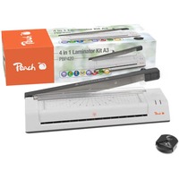 Peach 511057 plastificatrice Laminatrice a freddo/caldo 250 mm/min Bianco, Laminatore 33 cm, Laminatrice a freddo/caldo, 5 min, 250 mm/min, A3, Manuale