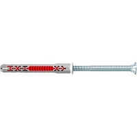 fischer Tassello a gambo lungo DuoXpand 8x80 T grigio chiaro/Rosso