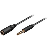 goobay 0.5m 3.5mm cavo audio 0,5 m Nero, Cavo di prolunga Nero, 3.5mm, Maschio, 3.5mm, Femmina, 0,5 m, Nero
