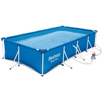 Bestway Steel Pro 56424 piscina fuori terra Piscina con bordi Piscina rettangolare 5700 L Blu blu, 5700 L, Piscina con bordi, Blu, 34,7 kg