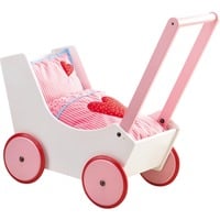 HABA 000950 Passeggino per bambola Passeggino per bambola, 1 anno/i, Rosa, Rosso, Bianco, Legno, 1 seduta(e), Bambino