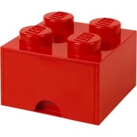 Room Copenhagen Brick Drawer (4 Knobs)Bright Red Scatola porta giocattoli Libera installazione Rosso, Scatola di immagazzinaggio rosso, Scatola porta giocattoli, Rosso, Libera installazione, Monocromatico, Rettangolare, Polipropilene (PP)