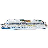 SIKU Cruiseliner Aida 1:1400 Nave passeggeri Preassemblato, veicolo da gioco bianco/Blu, 1:1400, Nave passeggeri, Preassemblato, Metallo, Plastica, Blu, Bianco, 226 mm