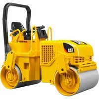 bruder CAT Asphalt drum compactor veicolo giocattolo giallo/Nero, 3 anno/i, ABS sintetico, Nero, Giallo