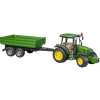 bruder John Deere 5115 M with tipping trailer veicolo giocattolo verde/Giallo, Modellino di trattore, Plastica, Nero, Verde, Giallo