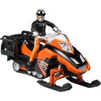 bruder Snowmobil m. Fahrer u. Ausst.| 63101 veicolo giocattolo arancione /Nero, Modellino di gatto delle nevi, Acrilonitrile butadiene stirene (ABS), Multicolore