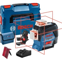 Bosch GLL 3-80 C Professional Livella lineare 30 m 630 - 650 nm (< 10 mW), Attraversare la linea laser blu/Nero, 30 m, 0,2 mm/m, 4°, 120 m, 630 nm, Orizzontale/Verticale