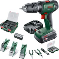 Bosch Universal Impact 18V 1450 Giri/min Senza chiave 1,3 kg Verde, Trapano avvitatore verde/Nero, Trapano con impugnatura a pistola, Senza chiave, Verde, 1 cm, 1450 Giri/min, 3 cm