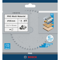 Bosch ‎2608837752 lama circolare 8,5 cm 1 pz, Lama per sega Punta a carburo di tungsteno (TCT), Metallo, 8,5 cm, Bosch, 50 g, 1 pz