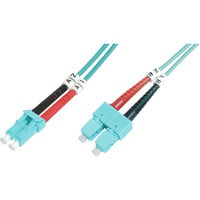 Digitus Cavo patch LWL, duplex, connettore LC > SC, multimodale OM3 turchese
