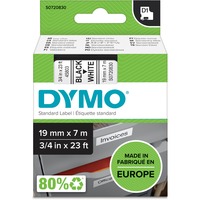 Dymo D1 - Standard Etichette - Nero su bianco - 19mm x 7m, Nastro di scrittura Nero su bianco, Poliestere, Belgio, -18 - 90 °C, DYMO, LabelManager, LabelWriter 450 DUO