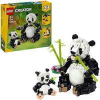 Creator 3 in 1 31165 Animali Selvatici: Famiglia di Panda Giocattolo, Si Trasforma in Pinguino e Orca, Idea Regalo 8+, Giochi di costruzione