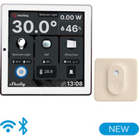 Shelly Wall Display + Shelly BLU H&T, Pannello di controllo bianco