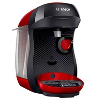 Bosch TAS1003 macchina per caffè Automatica Macchina per caffè a capsule 0,7 L, Macchina a capsula Nero/Rosso, Macchina per caffè a capsule, 0,7 L, Capsule caffè, 1400 W, Nero, Rosso