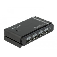 DeLOCK 87750 conmutador de vídeo DisplayPort Nero, DisplayPort, Nero, Metallo, 7680 x 4320, 1 m, 100 - 240 V
