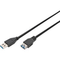 Digitus Cavo di prolunga USB 3.2 Gen 1, connettore USB-A > presa USB-A Nero