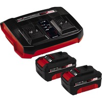 EINHELL 2x 4,0Ah & Twincharger Kit Nero/Rosso