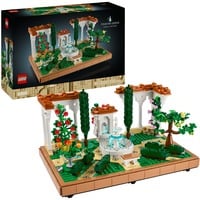 LEGO ICONS Il giardino della fontana, Giochi di costruzione Set da costruzione, 18 anno/i, Plastica, 1302 pz, 1,38 kg