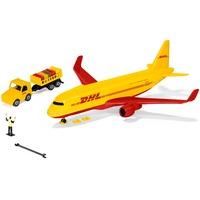 SIKU DHL cargo aircraft with accessories Aeroplano Preassemblato, Veicolo modello blu/Bianco, Aeroplano, Preassemblato, Qualsiasi tipo, Metallo, Plastica, Rosso, Giallo, Non adatto per bambini con età inferiore ai 36 mesi