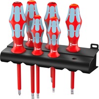 Wera 3165 i/6 Set di cacciaviti, acciaio inossidabile + supporto, Cacciavite rosso/Blu
