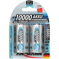 Ansmann 10000 mAh - Mono / D / HR20 Nichel-Metallo Idruro (NiMH), Batteria argento, D, Nichel-Metallo Idruro (NiMH), 1,2 V, 10000 mAh, 33 x 61.5