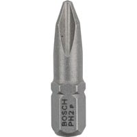 Bosch Bit di avvitamento extra duro 100 pz, Phillips, PH 2, Acciaio, 25 mm, 25,4 / 4 mm (1 / 4")