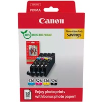Canon 4540B019 cartuccia d'inchiostro 4 pz Originale Nero, Ciano, Magenta, Giallo Nero, Ciano, Magenta, Giallo, 9 ml, 9 ml, 4 pz, Confezione di qualità per foto