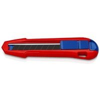 KNIPEX 9010165 BK, Coltello di tappeto rosso/Blu