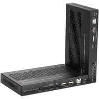 Lindy Extender KVM Cat.6A 100m HDBaseT 3.0, Switch KVM Nero