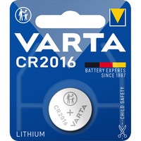 Varta LITHIUM Coin CR2016 (Batteria a bottone, 3V) Blister da 1 3V) Blister da 1, Batteria monouso, CR2016, Litio, 3 V, 1 pz, Metallico