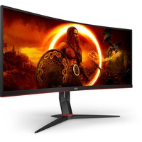 AOC G2 CU34G2XP Monitor PC 86,4 cm (34") 3440 x 1440 Pixel UltraWide Quad HD LED Nero, Rosso, Monitor di gioco Nero/Rosso, 86,4 cm (34"), 3440 x 1440 Pixel, UltraWide Quad HD, LED, 1 ms, Nero, Rosso