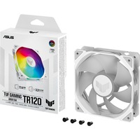 ASUS TUF GAMING TR120 ARGB 1-pack White Case per computer Raffreddatore d'aria 12 cm Bianco, Ventola bianco/trasparente, Raffreddatore d'aria, 12 cm, 2000 Giri/min, Bianco