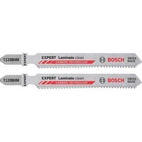 Bosch T128BHM Lama per seghetto alternativo Carburo 2 pz, Lama per sega Lama per seghetto alternativo, Laminato, Cartongesso, Cloruro di polivinile (PVC), Carburo, Acciaio inox, 1,8 mm, 1,5 cm