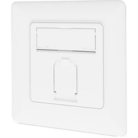 Digitus Presa dati CAT.6A da incasso, schermata, 1x RJ-45 LSA, Scatola di giunzione bianco