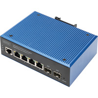 Digitus Switch Gigabit Ethernet PoE industriale gestito L2 4+2 porte, Interruttore 