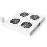Digitus Unità di ventilazione da tetto per armadi di rete Unique & Varioflex-N e armadi di rete Dynamic Basic e di server, Modulo fan grigio, Grigio, 4 ventola(e), Varioflex-N, Unique Network, Dynamic Basic, 410 mm, 470 mm, 80 mm