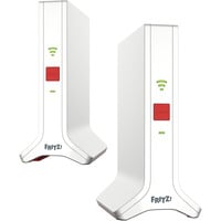 FRITZ! Mesh Set 4200, Ripetitore bianco/Rosso, Mesh Set 4200, Rosso, Bianco, 2x2/4x4, Ripetitore di rete, Potenza, WLAN, Dual-band (2.4 GHz/5 GHz), Wi-Fi 6E (802.11ax)
