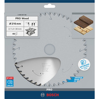 Bosch 2 608 837 726 lama circolare 21,6 cm 1 pz, Lama per sega In legno duro, Legno dolce, Legno, 21,6 cm, 3 cm, 1,2 mm, 7000 Giri/min, 1,7 mm