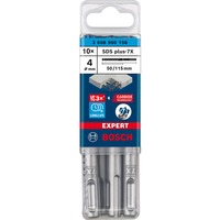 Bosch Expert Punta per martelli SDS plus-7X, Trapano Martello perforatore, Hammer drill bit, 4 mm, 115 mm, Cemento, Pietra, 5 cm