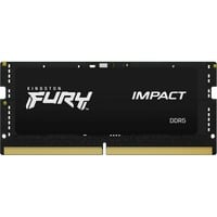 Kingston FURY FURY 16 GB 5600 MT/s DDR5 CL40 SODIMM Impact PnP, Memoria Nero, 16 GB, 1 x 16 GB, DDR5, 262-pin SO-DIMM
