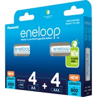 Panasonic Batteria eneloop 4+4 combo 1,2V, 4x Micro AAA + 4x Mignon AA 
